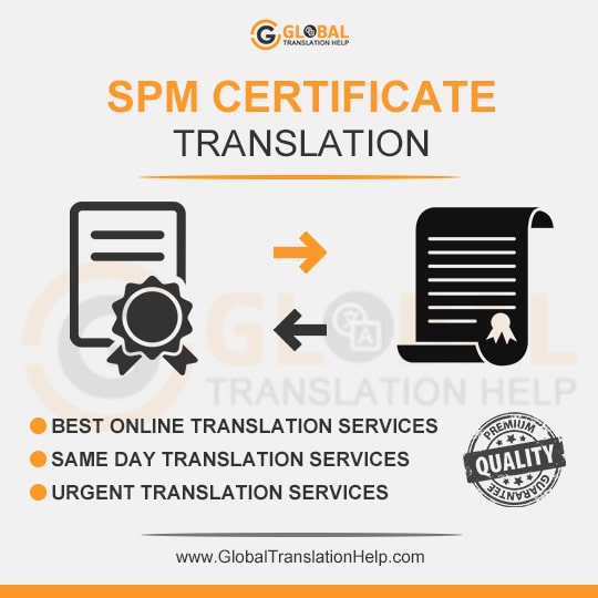 Spm Certificate Translation